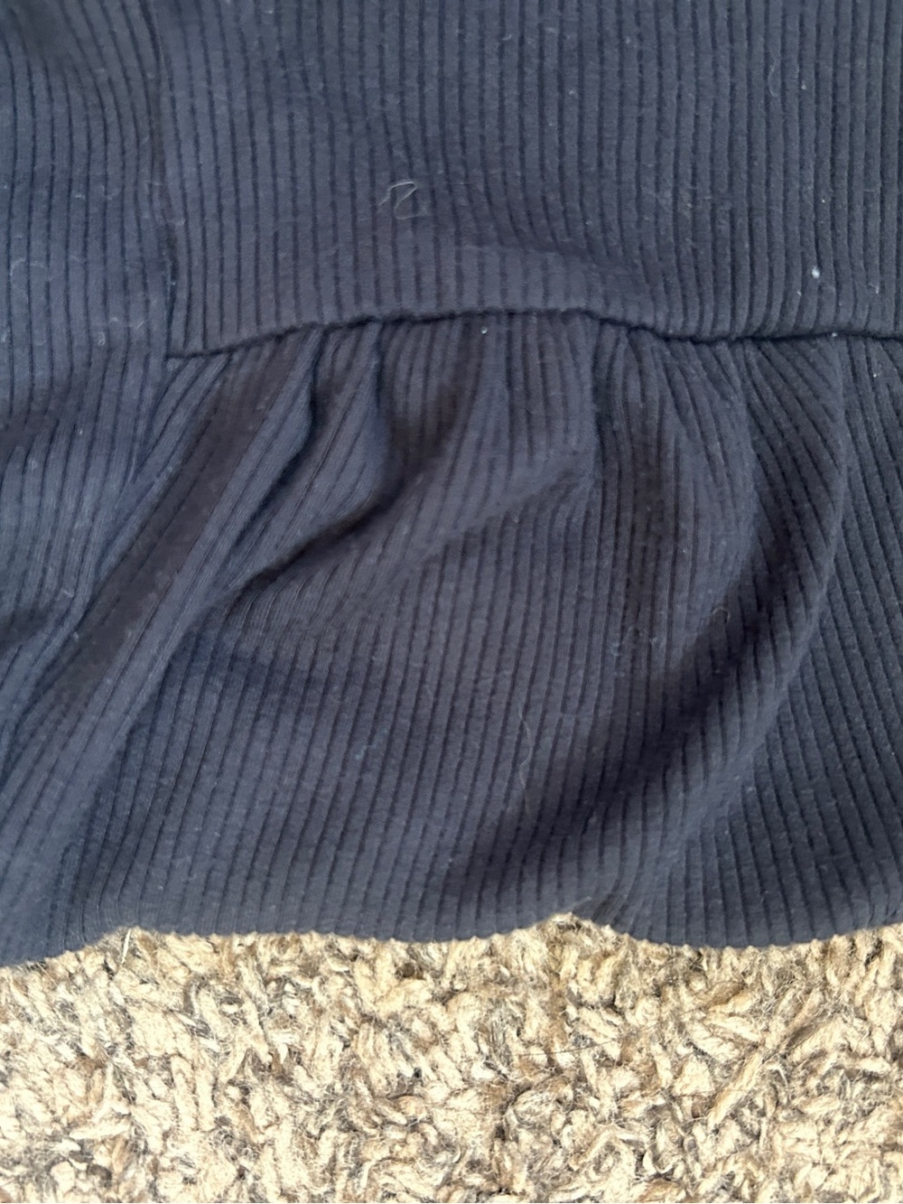 Black Ribbed Top - Picture 3 of 5